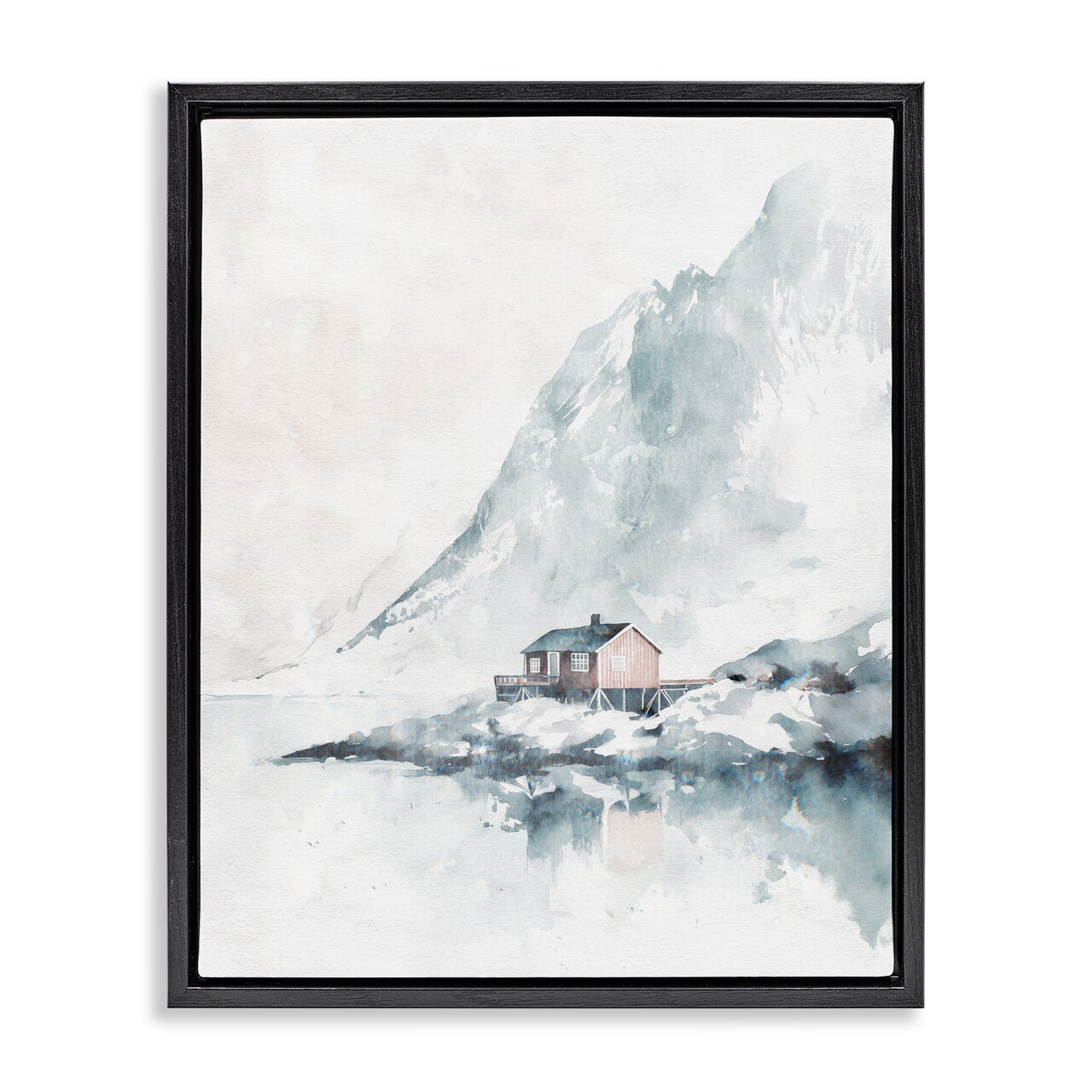 Stupell Industries Snow Shelter Watercolor Floating Frame, design by Svetlana Aleynikova